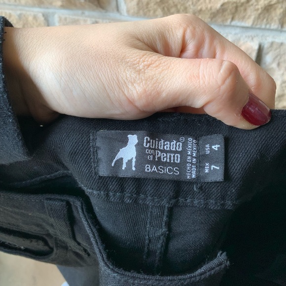 CUIDADO CON EL PERRO Black Straight Leg Black Jeans Women’s size 28” BRAND NEW - Picture 5 of 12